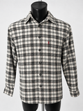 Big Rock Canyon Men’s Black & Cream Plaid Cotton Shirt – Large - Grade B
