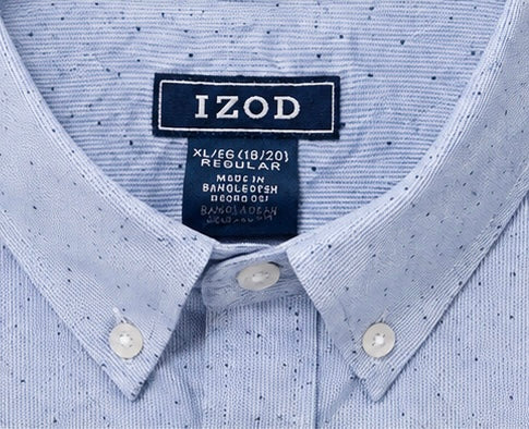 IZOD Men’s Sky Blue Micro Dot Button-Down Shirt - XL - Grade A