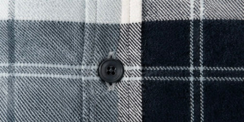 ONLY & SONS Grey & Black Checked Flannel Shirt - medium