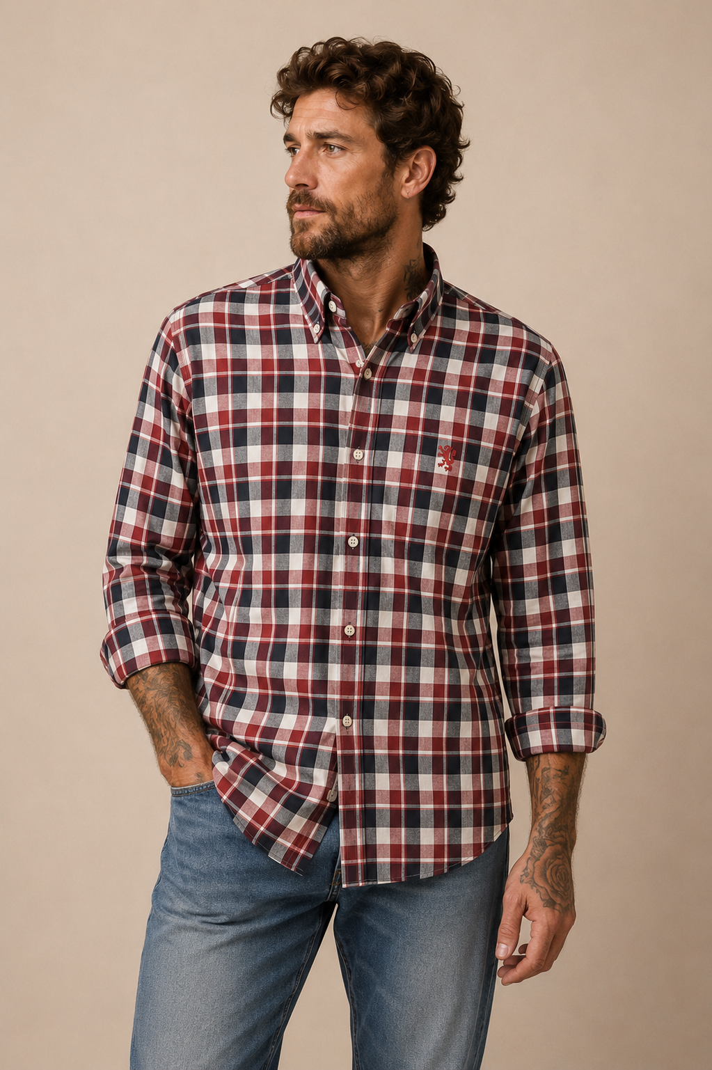 Lambretta Red White Check Shirt – XL - Grade A*