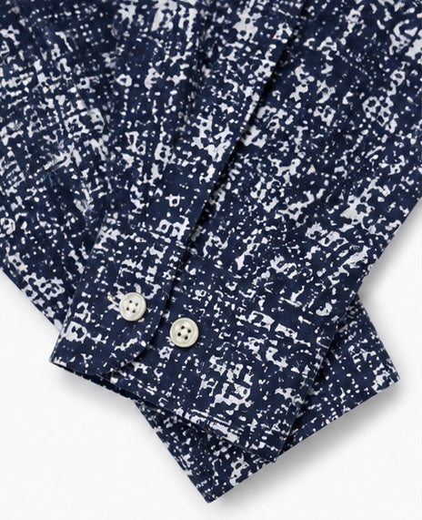 H&M Premium Cotton Blue & White Patterned Shirt – Small