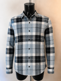 ONLY & SONS Grey & Black Checked Flannel Shirt - medium