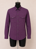 Banana Republic Slim Fit Pearl Snap Shirt - Purple – Medium - Grade A