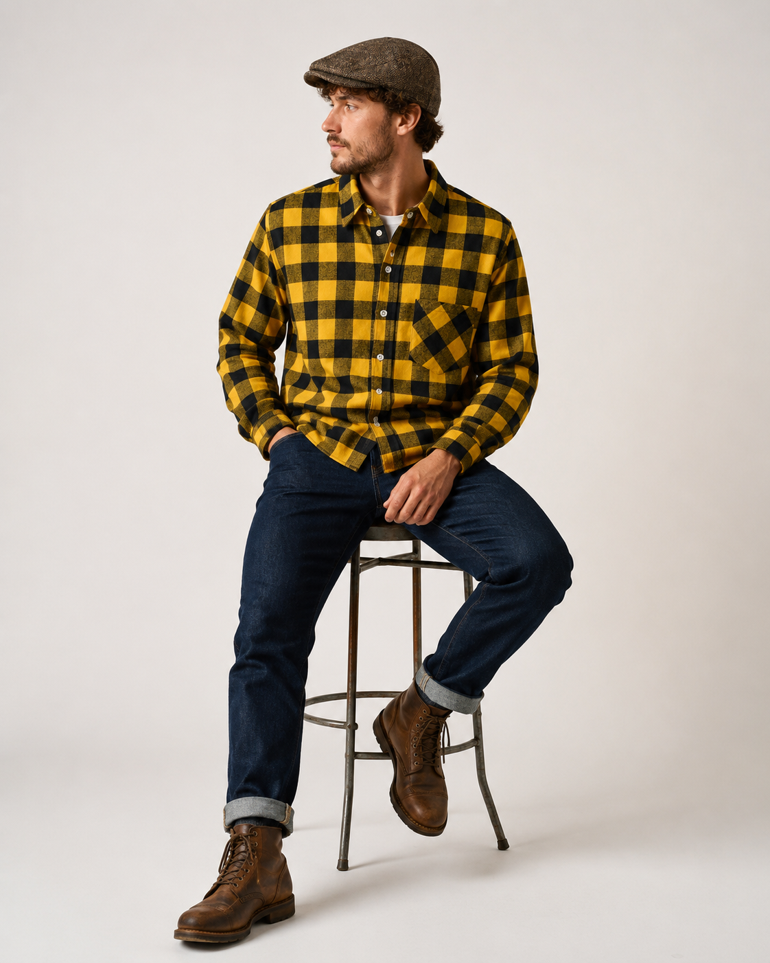Yellow & Black Flannel Classic Lumberjack - small