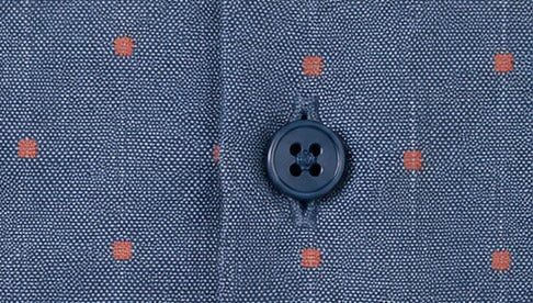 Talia Men’s Blue Orange Micro Dot Smart Shirt - XXL
