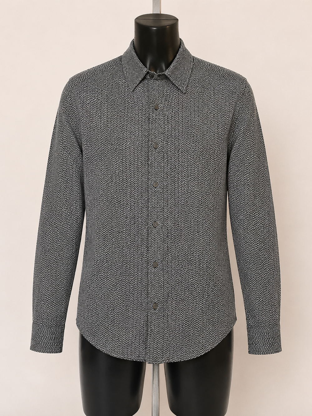 Geoffrey Beene Short - Grey Herringbone Zigzag Pattern - Medium - Grade A
