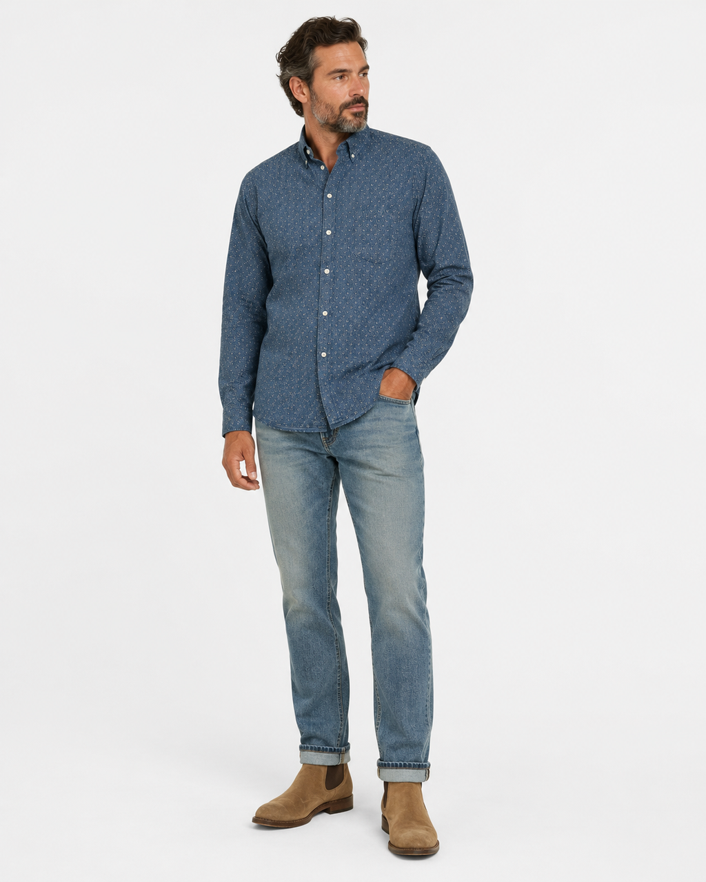 Ralph Lauren Denim & Supply Blue Paisley Pattern - XXL