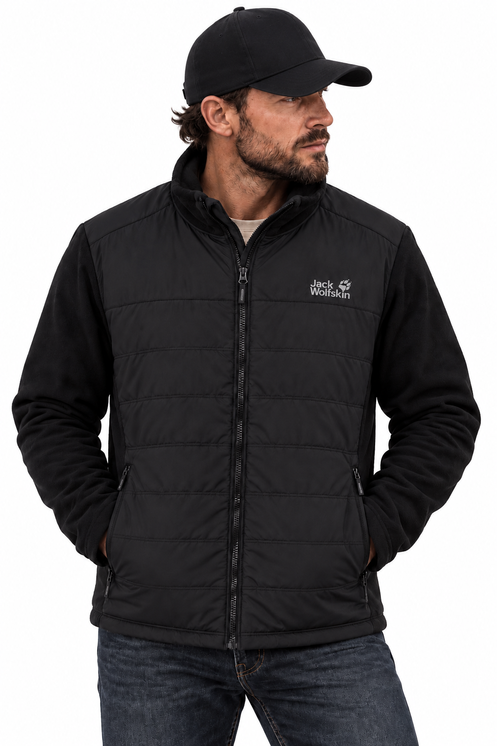 Jack Wolfskin Black Hybrid Insulated Jacket Coat – XL – Grade A*
