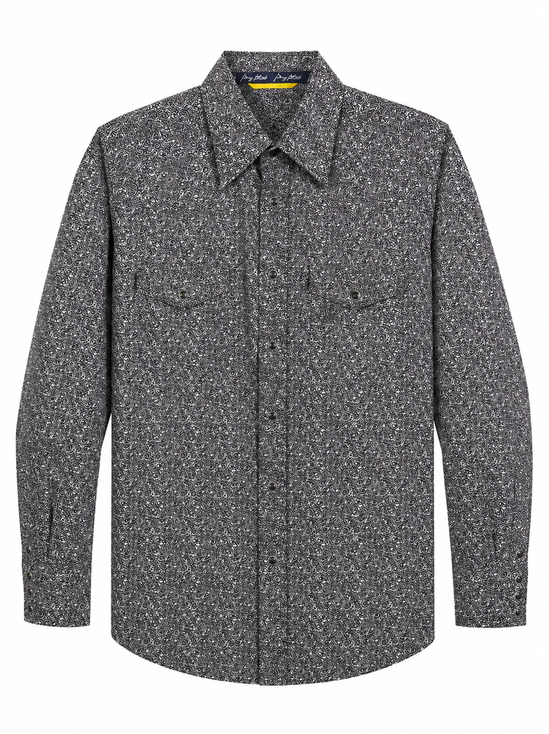 Wrangler George Strait™ Signature Collection Black Paisley Pearl Snap Western Shirt Men’s - Large