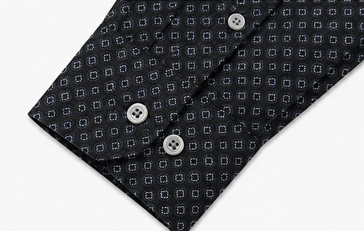 Time Piece Black Geo Print Shirt – Large