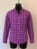 J.Crew Slim Fit Shirt - Pink & Blue Check - small - Grade A