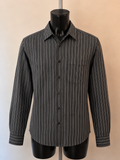 Calvin Klein Shirt - Grey & Charcoal Striped – Medium - Grade B