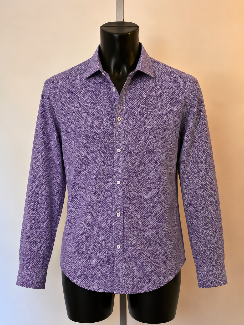 CANDA - Micro Pattern Long Sleeve Shirt - XXL - Grade A