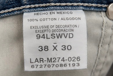 Wrangler Relaxed Fit Denim Jeans - W38 L30 - Grade B