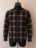 French Connection Navy and Mustard Brushed Cotton - Small