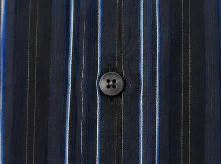 Van Heusen No-Iron Blue Pinstripe Shirt - Medium